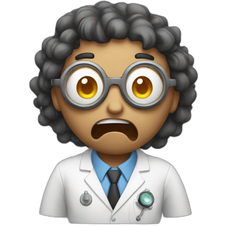 Scientific stressed emoji