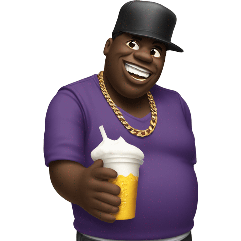 biggie smalls drinking grimace shake emoji