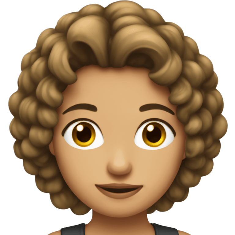 minina  de  cabelo  moreno emoji