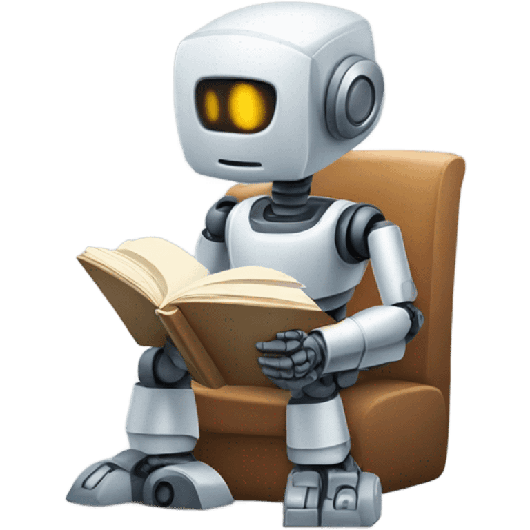 robot reding a book emoji