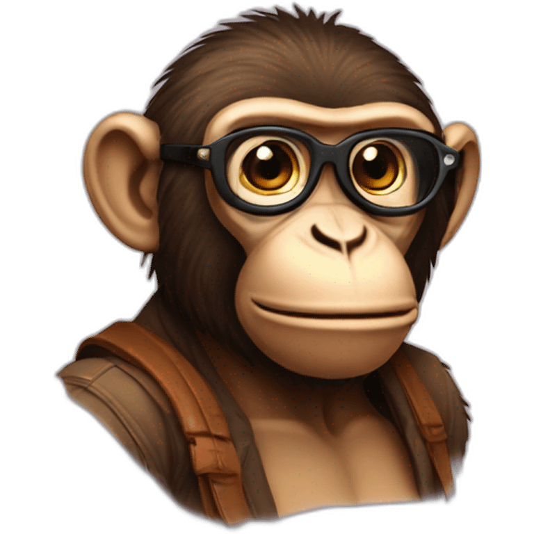 Cool monkey emoji