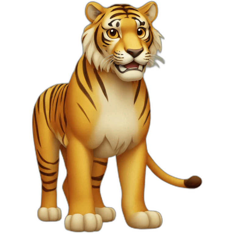 tigre sur lion emoji