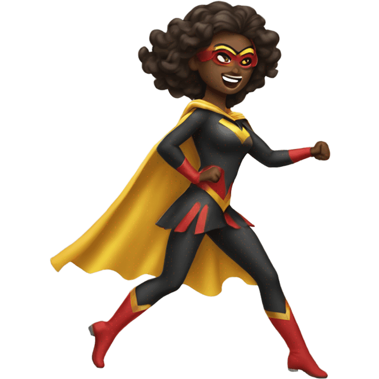 Female Super hero dancing  emoji