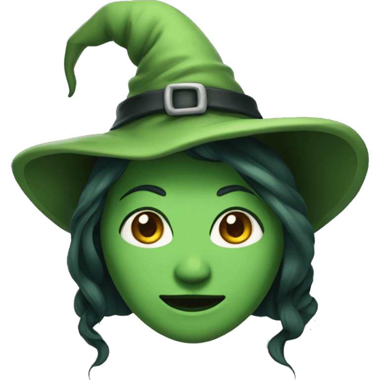 a green witch, face only emoji