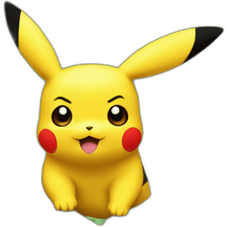 Pikachu in a tree emoji