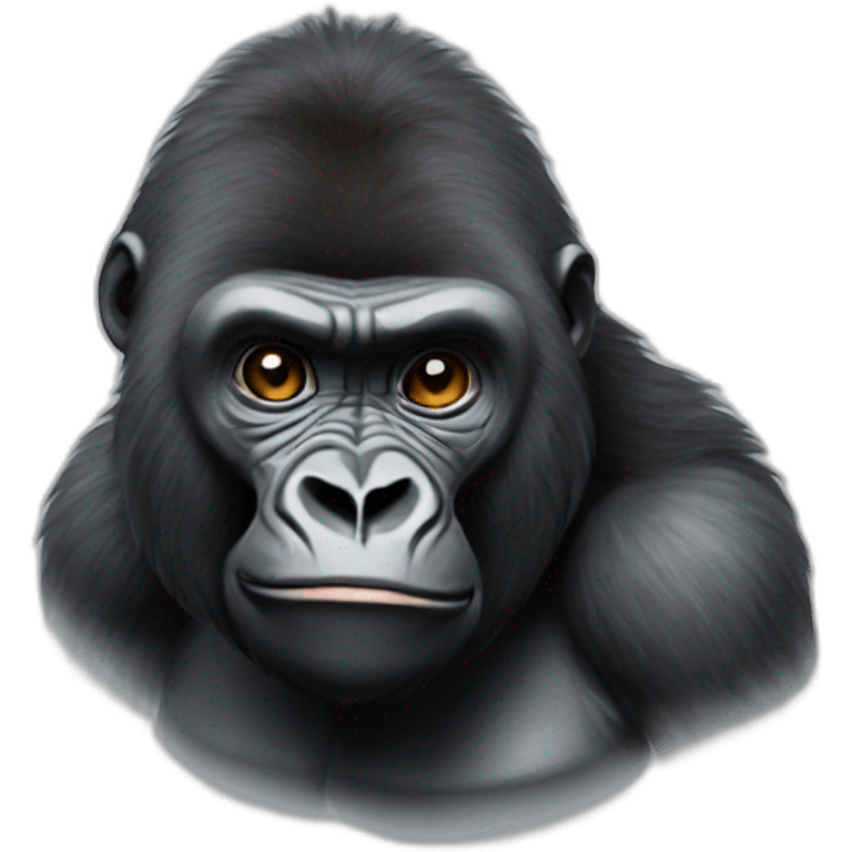 Gorilla say hello emoji