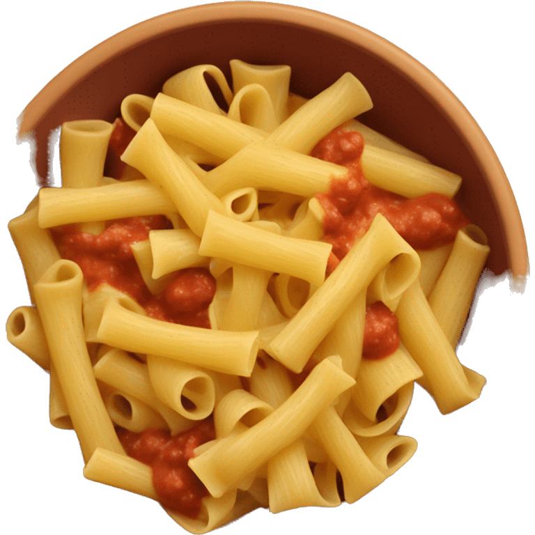 bowtie pasta with red sauce in a bowl  emoji