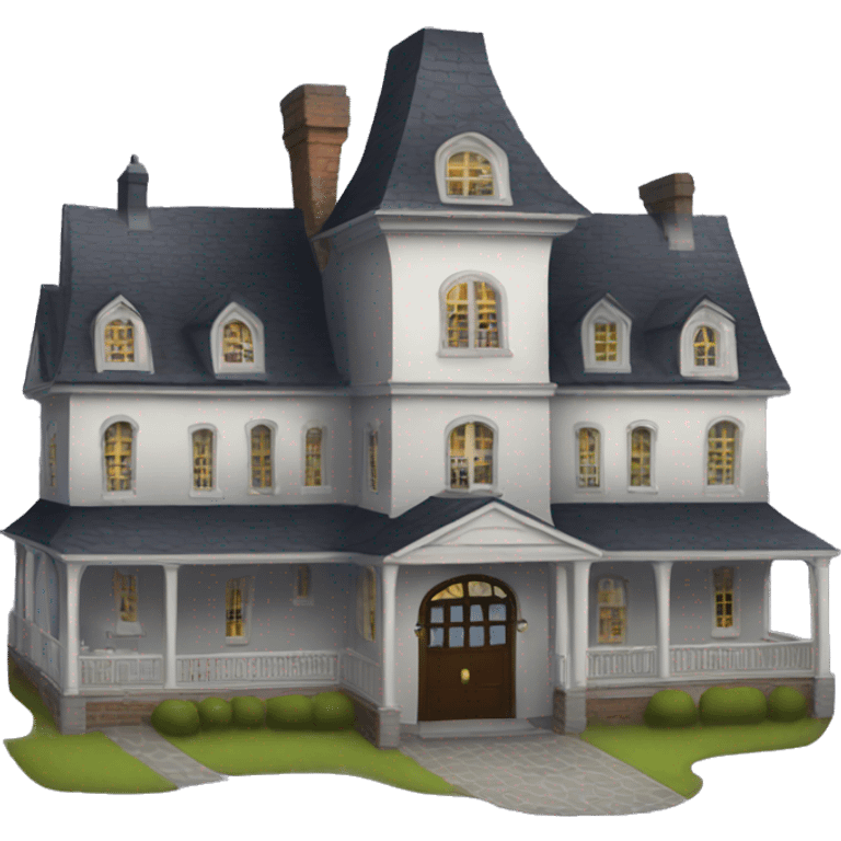 Haunted manor hotel with attached garage  emoji