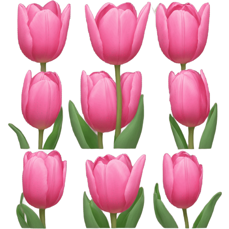 Pink tulips emoji