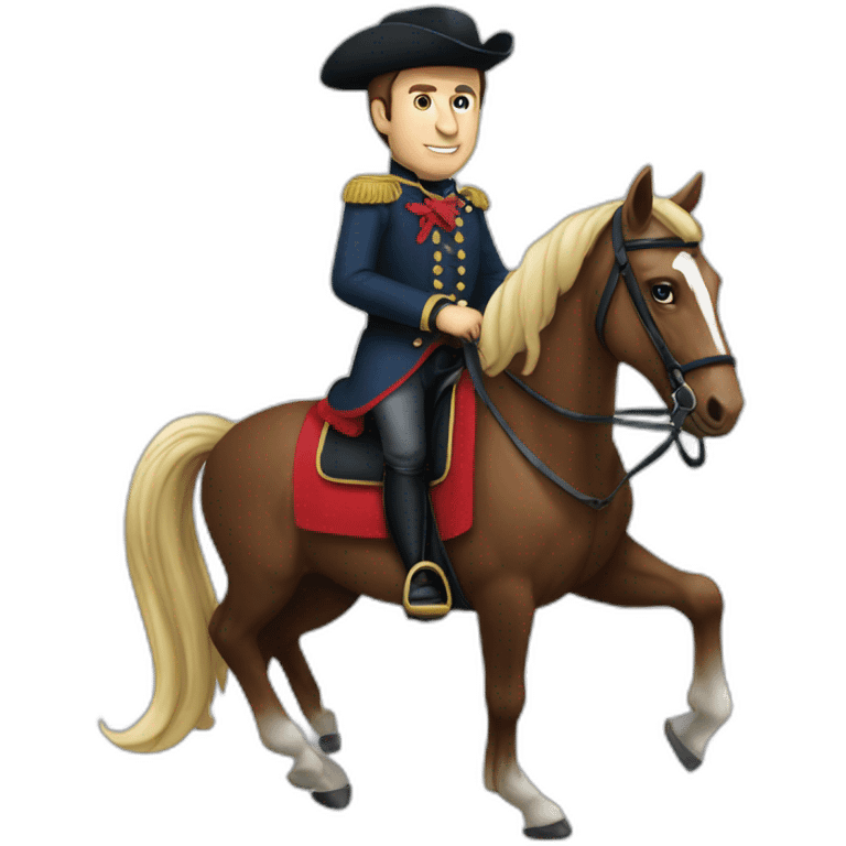 macron sur cheval emoji