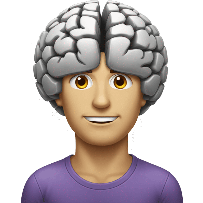 cerebro de caricatura emoji