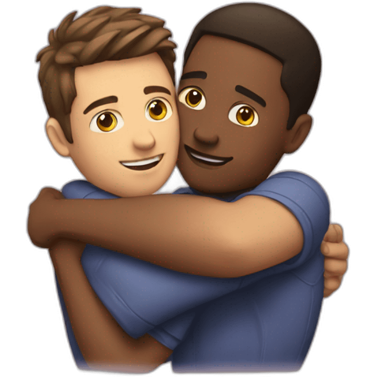 Gay hug emoji