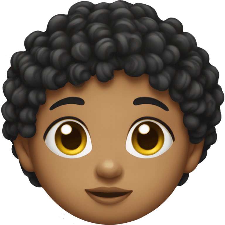 curly black hair baby emoji