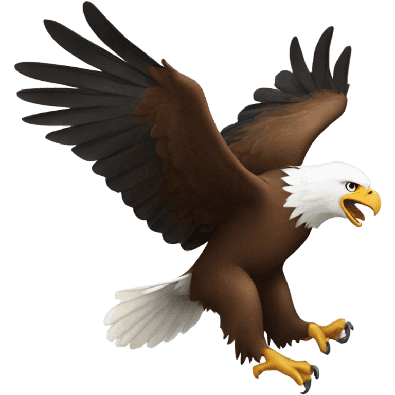 An eagle landing emoji