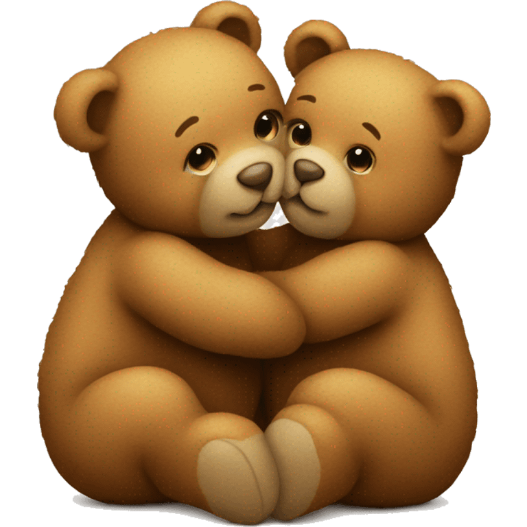 Teddy bears kissing emoji