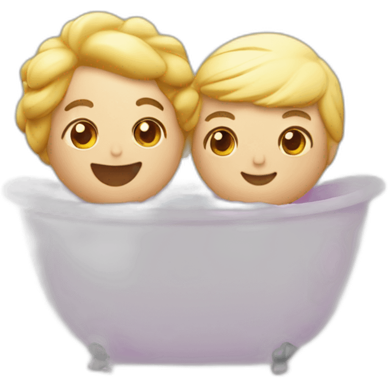 Baño de espuma pareja emoji