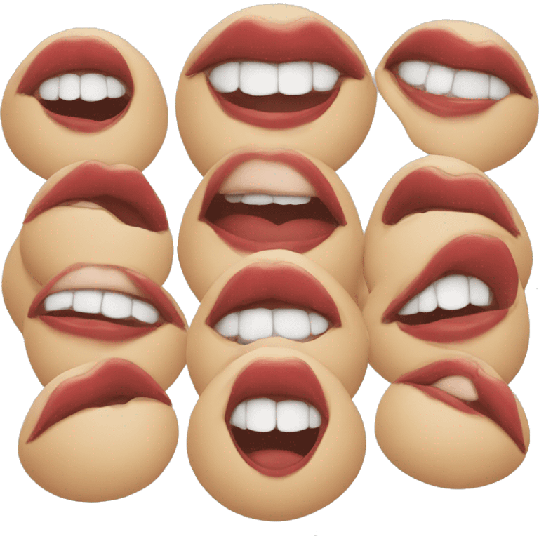 A lip bite emoji emoji