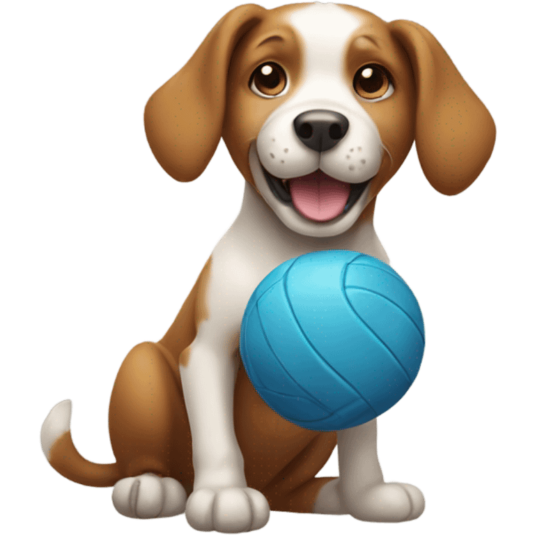 Dog playing volleyball emoji