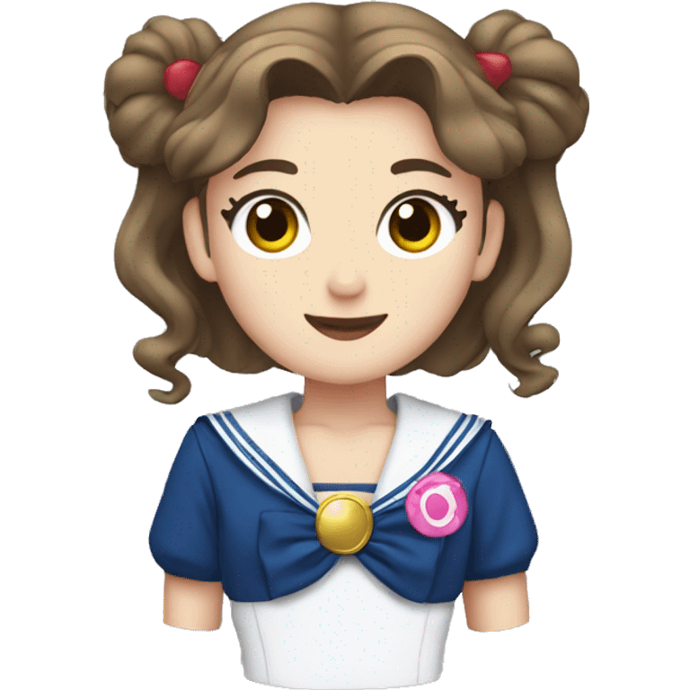 Sailor Moon with brown hair emoji