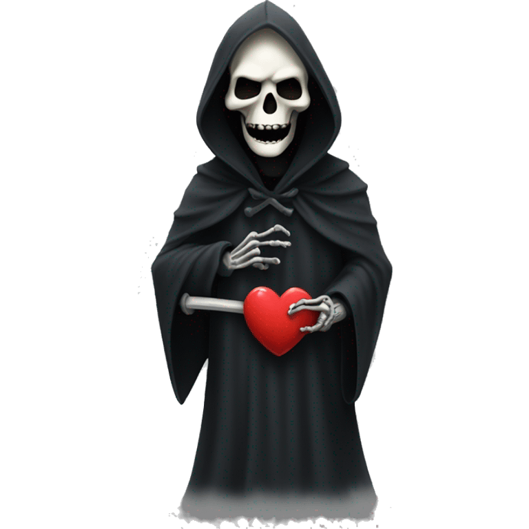 Grim reaper with heart emoji