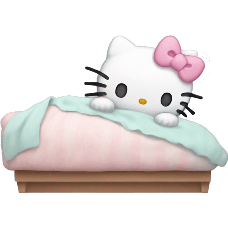 pastel hello kitty sleeping  emoji