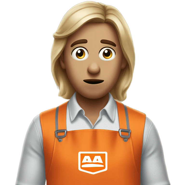 Scared Home Depot employee emoji