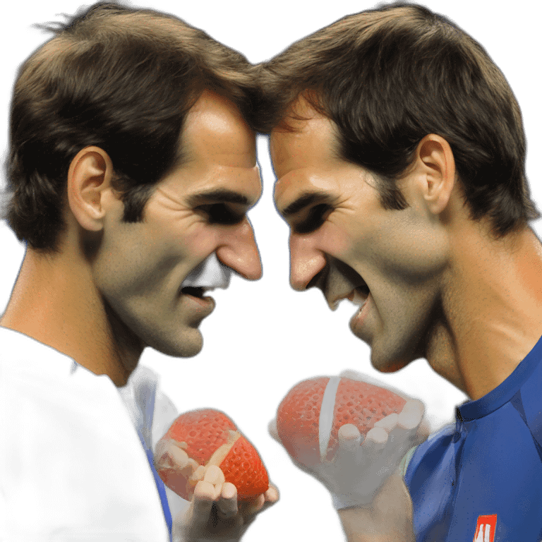 Federer eating Djokovic emoji