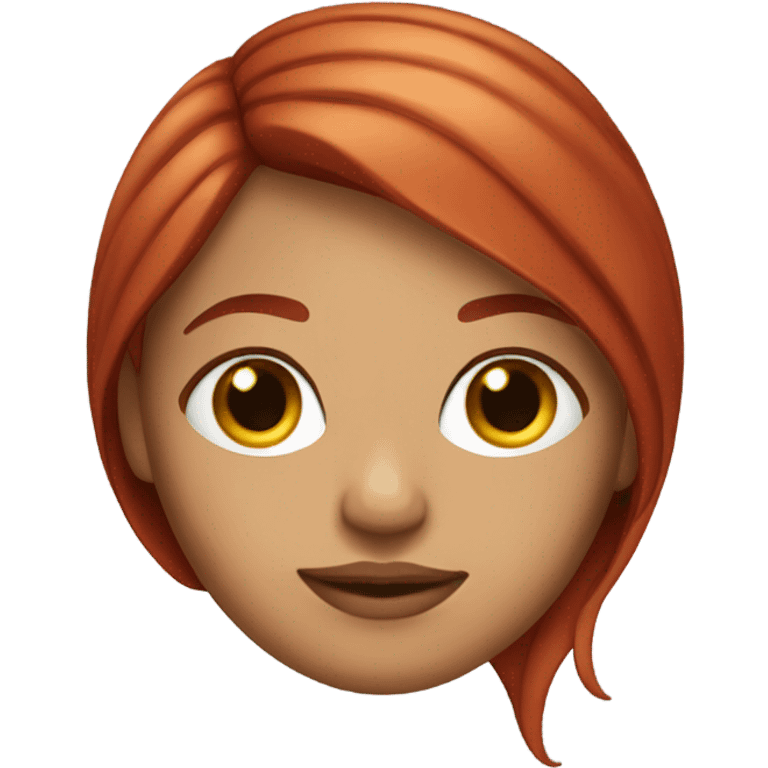 mexican girl with straight red hair and lashes emoji