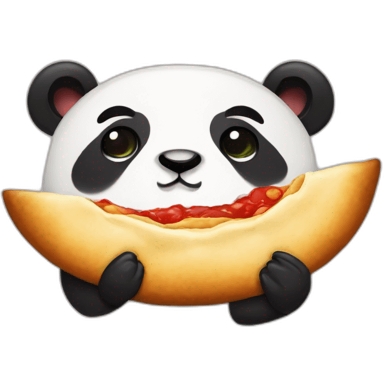 Panda mordiendo empanada emoji