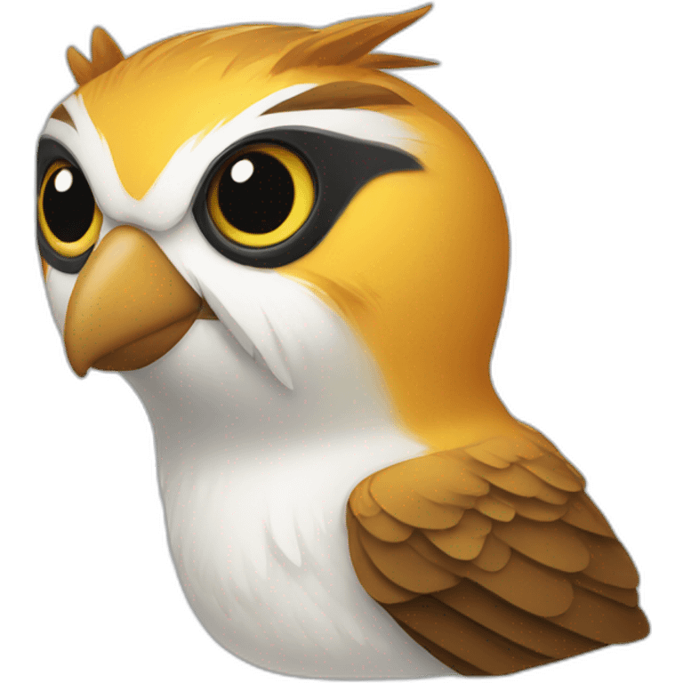 chat sur un oiseau emoji