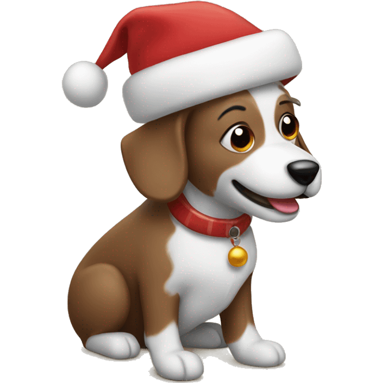 Christmas dog emoji