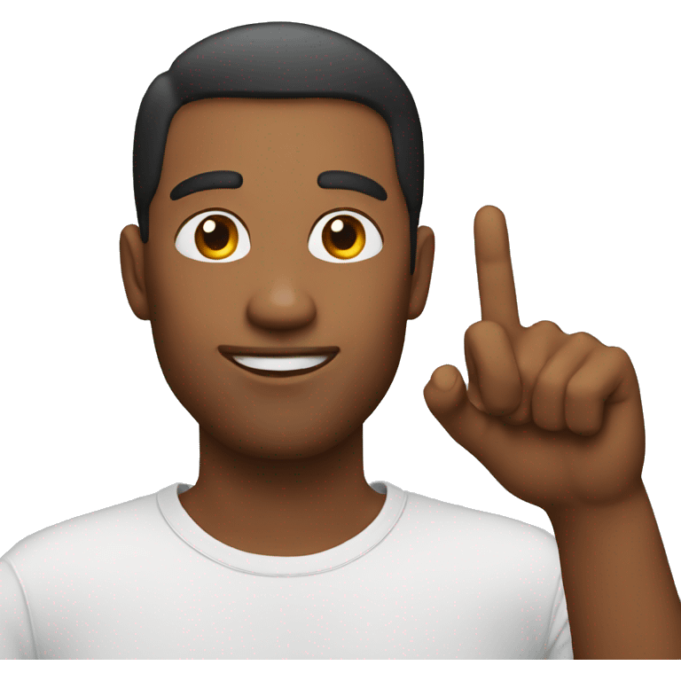 Man showing first finger emoji