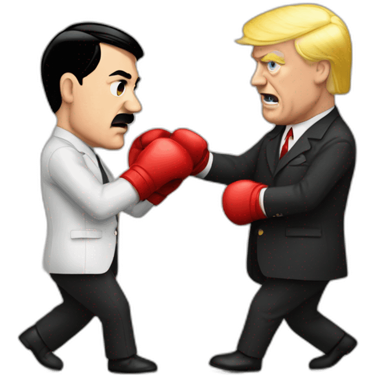 Hitler boxing trump emoji