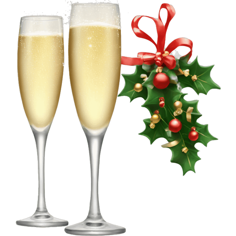 Christmas garnish champagne  emoji