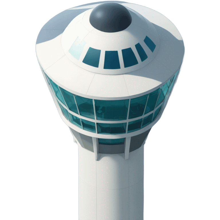 air traffic control tower, fullsize, modern, realistic emoji