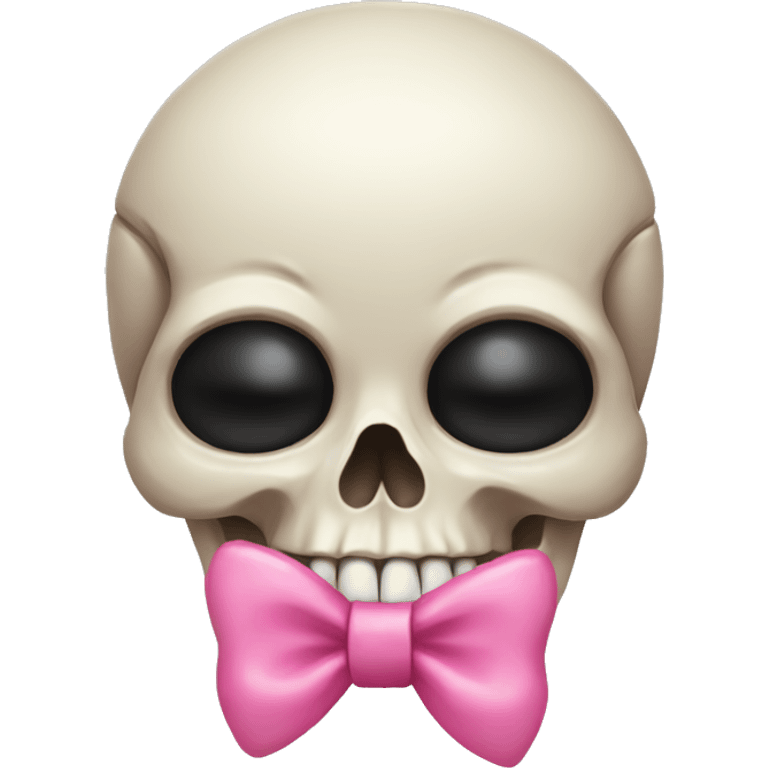 Skull with a pink bow emoji