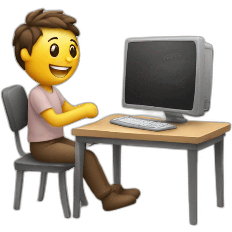 happy person at the computer emoji