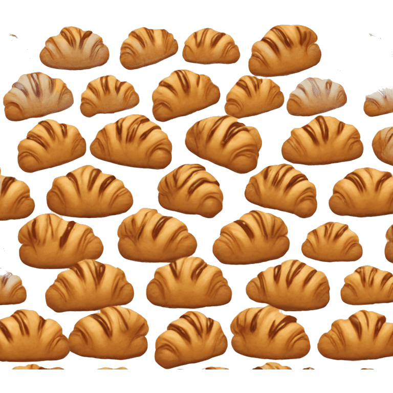 Croissant with chocolate syrup on top emoji