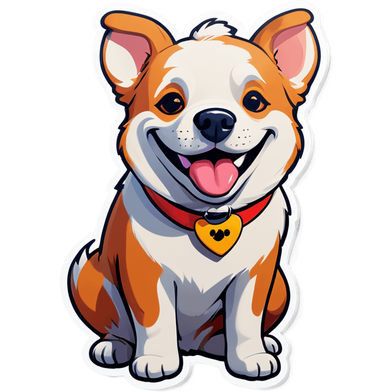 Dog smiling emoji