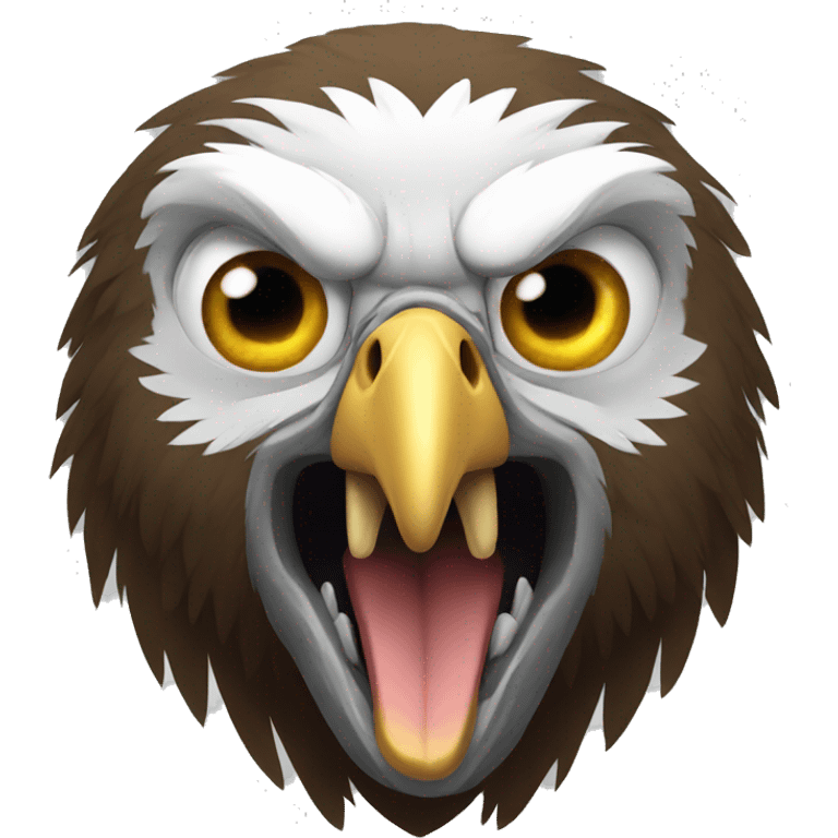 Scary eagle real emoji