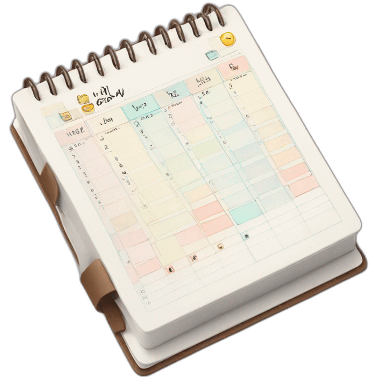 agenda schedule planner weekly emoji