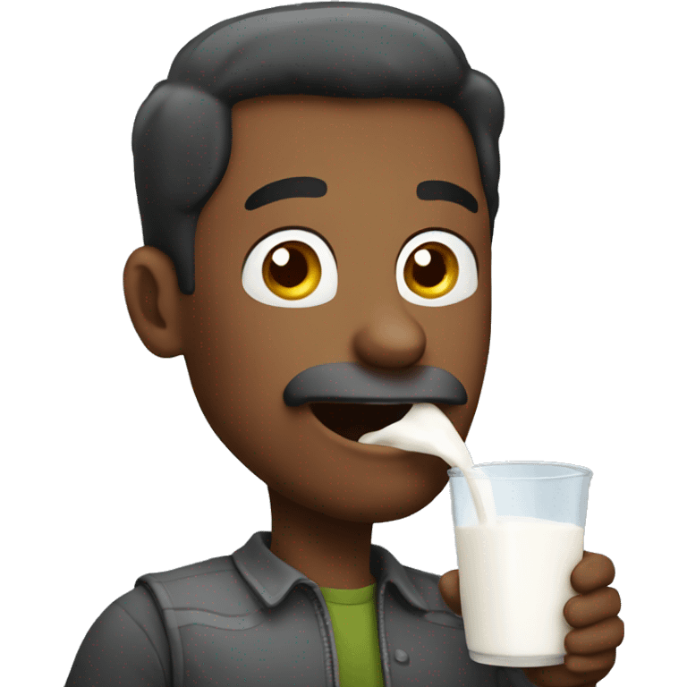 Man drinking milk emoji