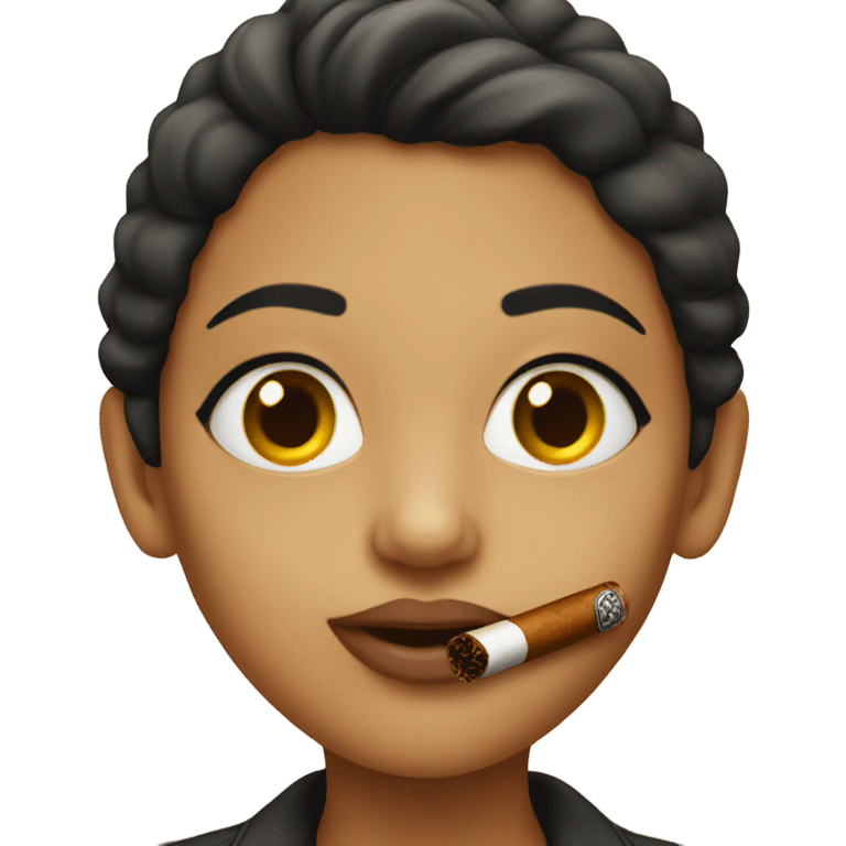 Girl with cigar emoji