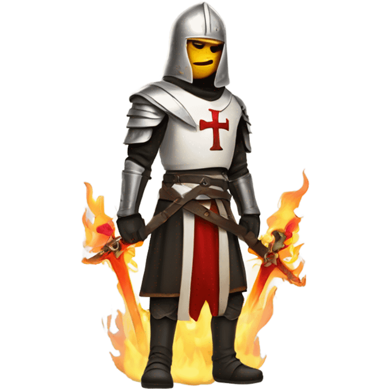 Templar with flaming sword emoji