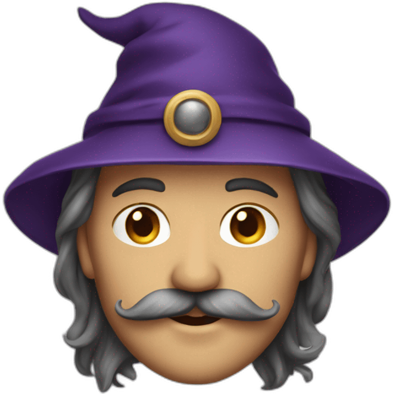 Une sorcière avec moustache  emoji