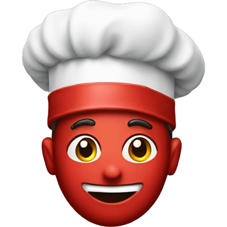 red  chef candy whit face emoji