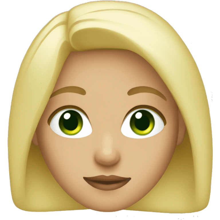 Green eyes blonde girl emoji