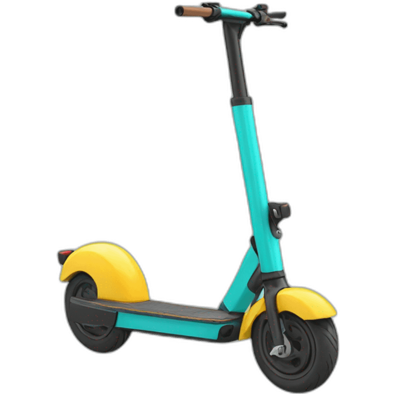 Kick scooter with color code 311c emoji