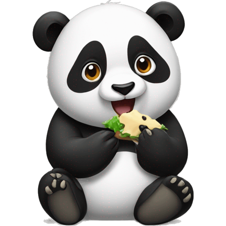 Panda eating  emoji