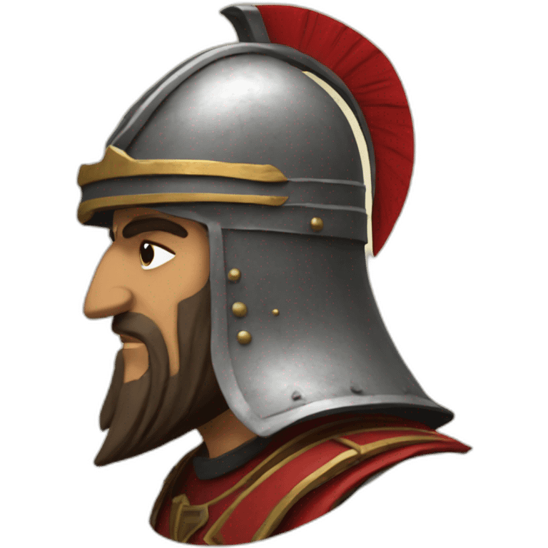 Skanderbeg with his helmet emoji